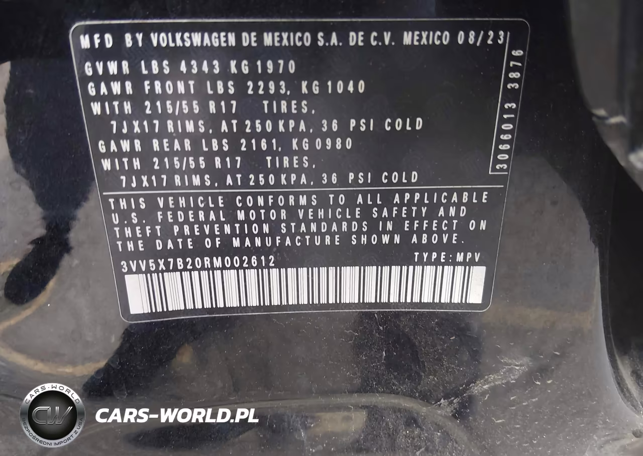 2024 Volkswagen Taos 1.5T S VIN:3VV5X7B20RM002612 - 9