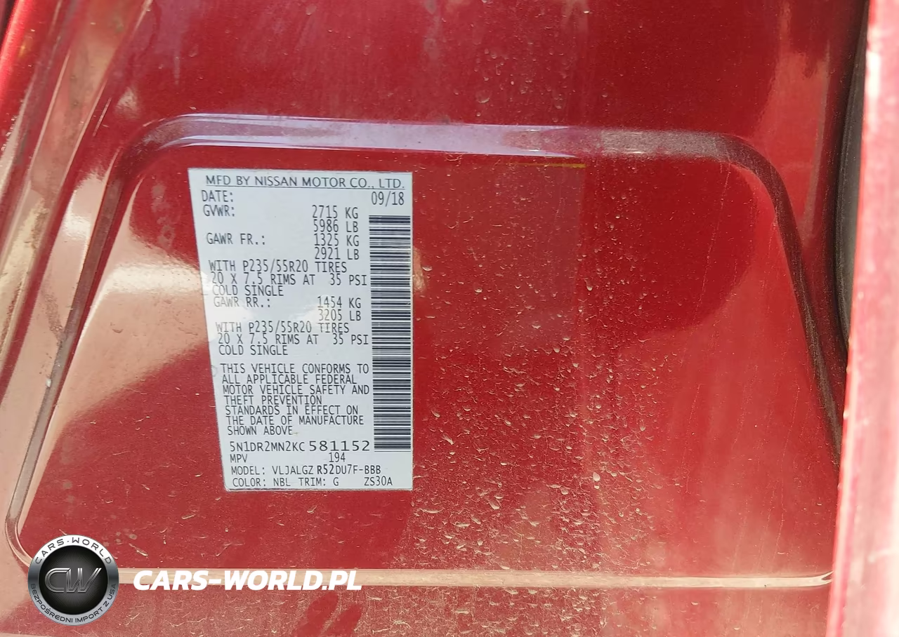2019 Nissan Pathfinder Sl VIN:5N1DR2MN2KC581152 - 9