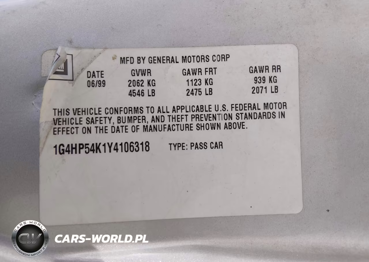 2000 Buick Lesabre Custom VIN:1G4HP54K1Y4106318 - 9