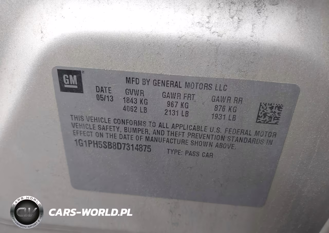 2013 Chevrolet Cruze Eco Auto VIN:1G1PH5SB8D7314875 - 9