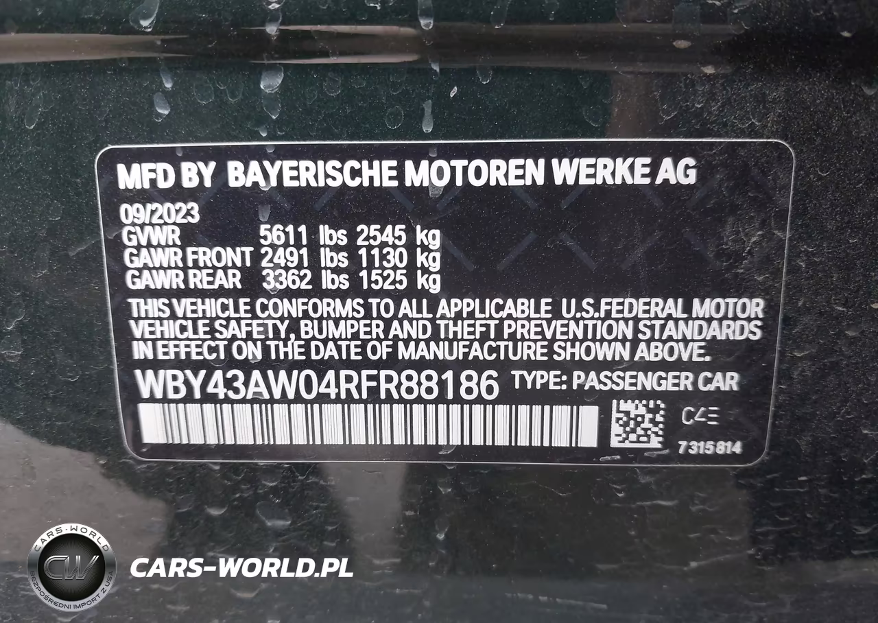 2024 BMW I4 Gran Coupe Edrive35 VIN:WBY43AW04RFR88186 - 9
