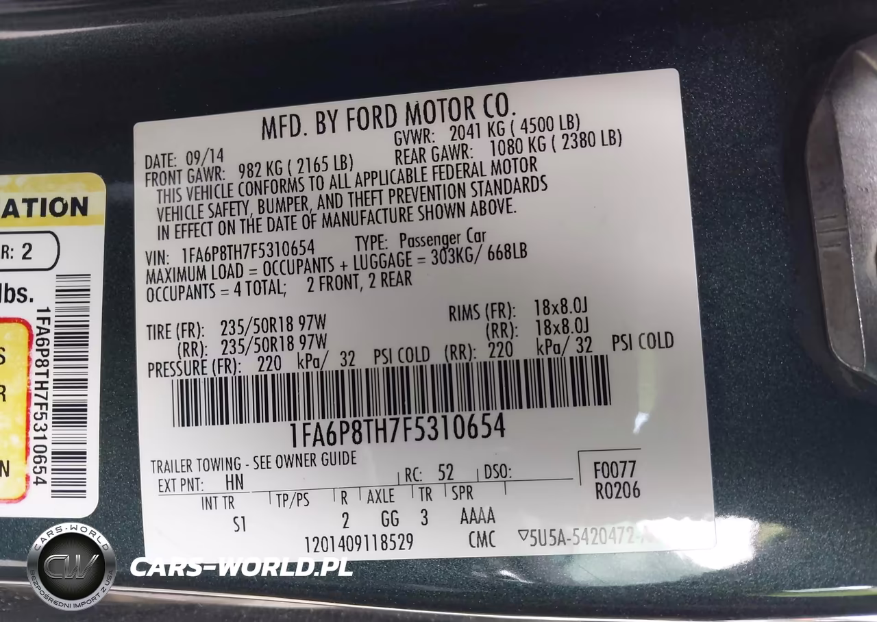 2015 Ford Mustang Ecoboost VIN:1FA6P8TH7F5310654 - 9