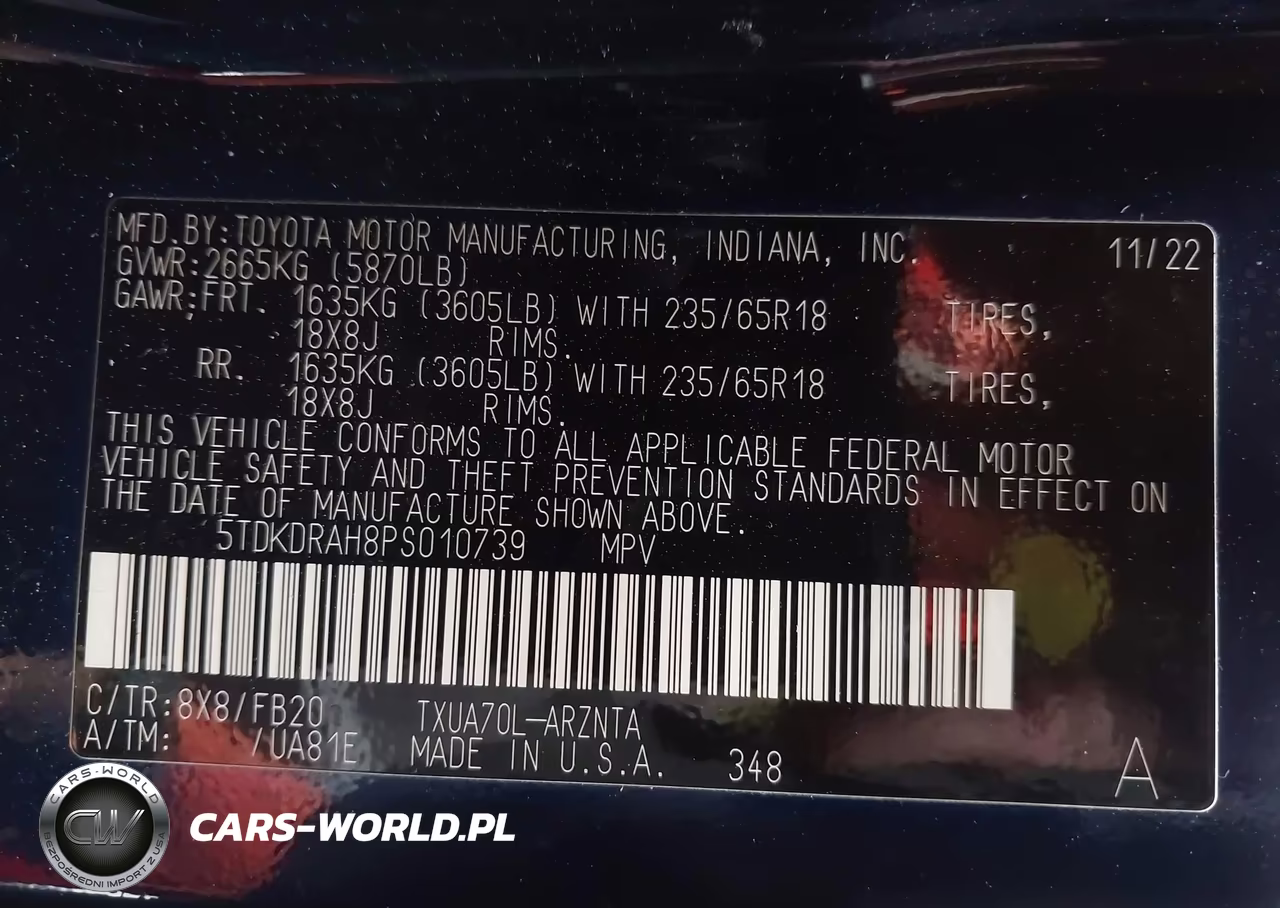 2023 Toyota Highlander Le VIN:5TDKDRAH8PS010739 - 9