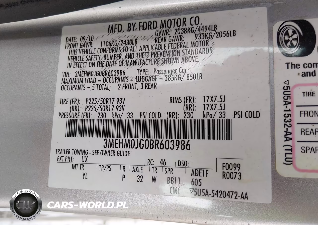 2011 Mercury Milan Premier VIN:3MEHM0JG0BR603986 - 9