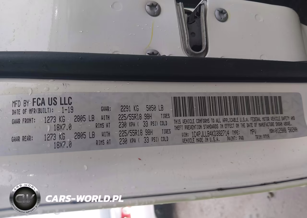 2019 Jeep Cherokee Altitude Fwd VIN:1C4PJLLB4KD392714 - 9