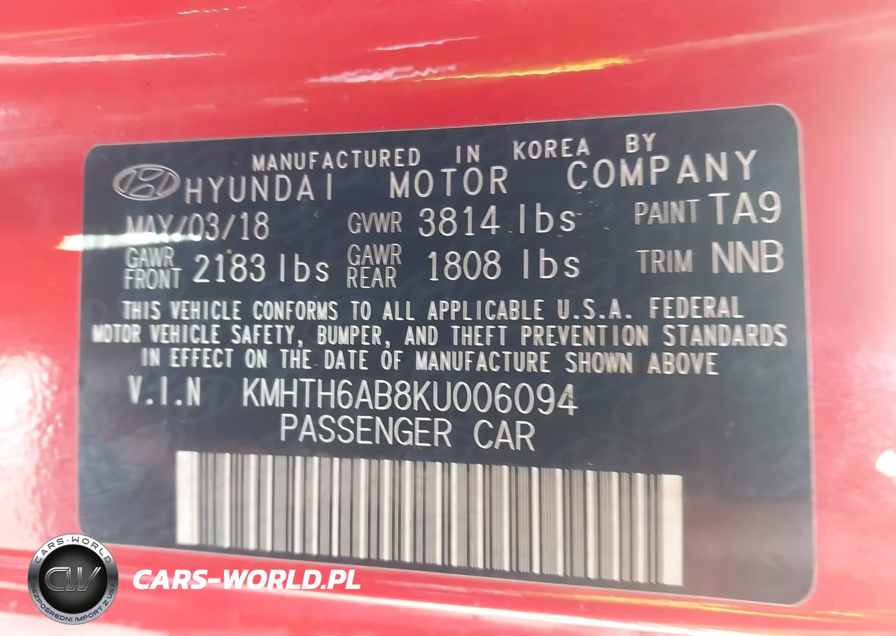 2019 Hyundai Veloster Turbo R-Spec VIN:KMHTH6AB8KU006094 - 9
