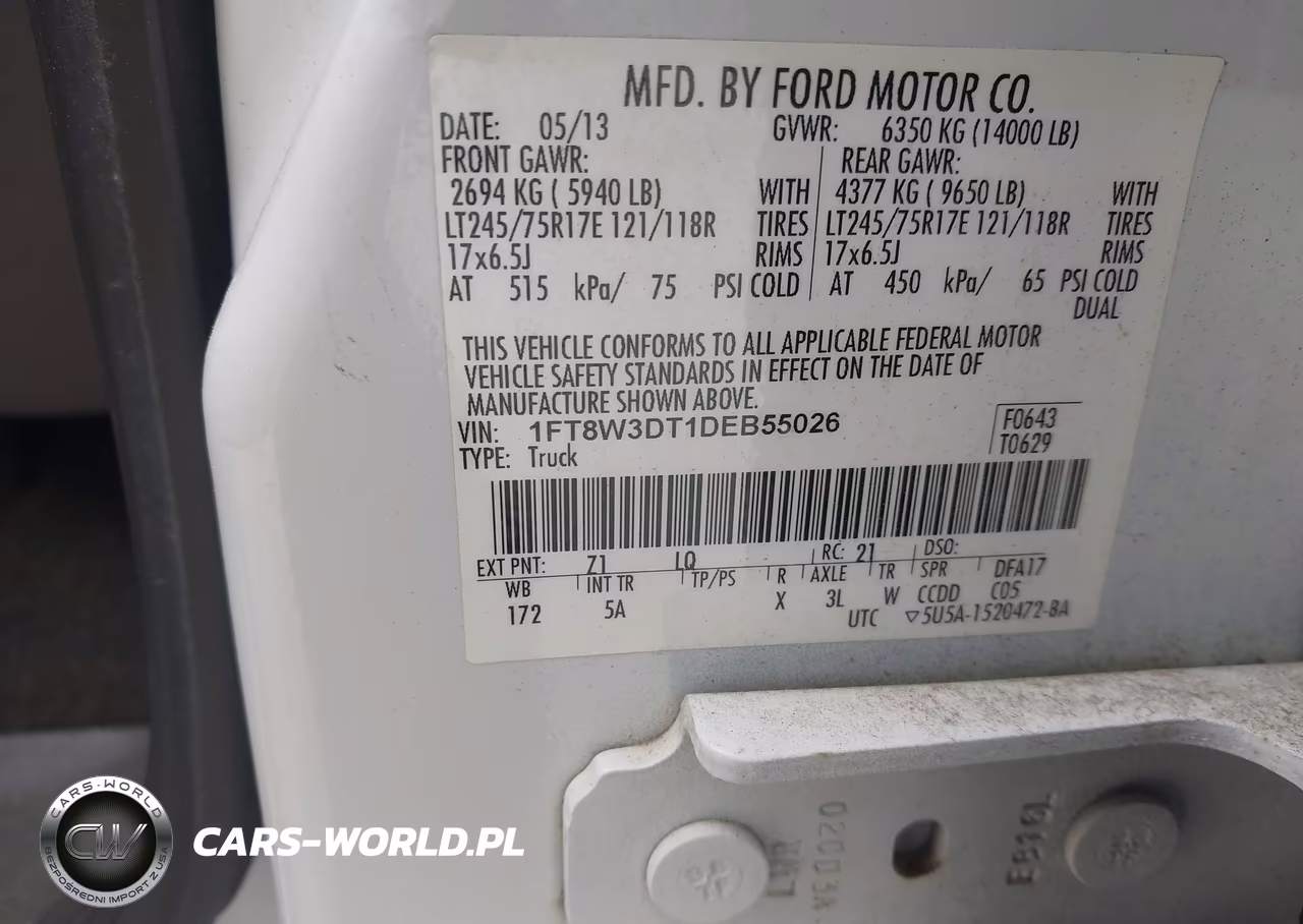 2013 Ford F-350 Lariat VIN:1FT8W3DT1DEB55026 - 8