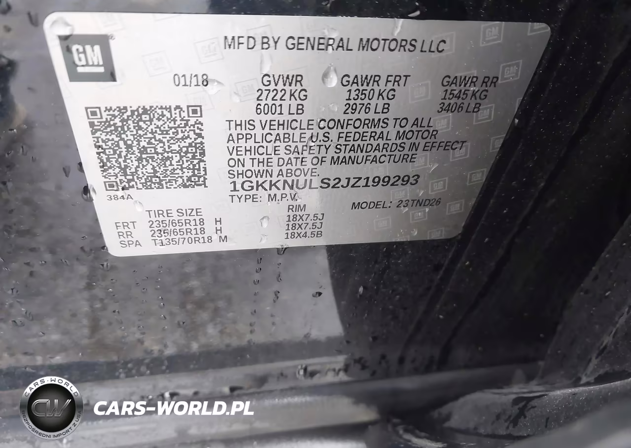 2018 GMC Acadia Slt-1 VIN:1GKKNULS2JZ199293 - 9