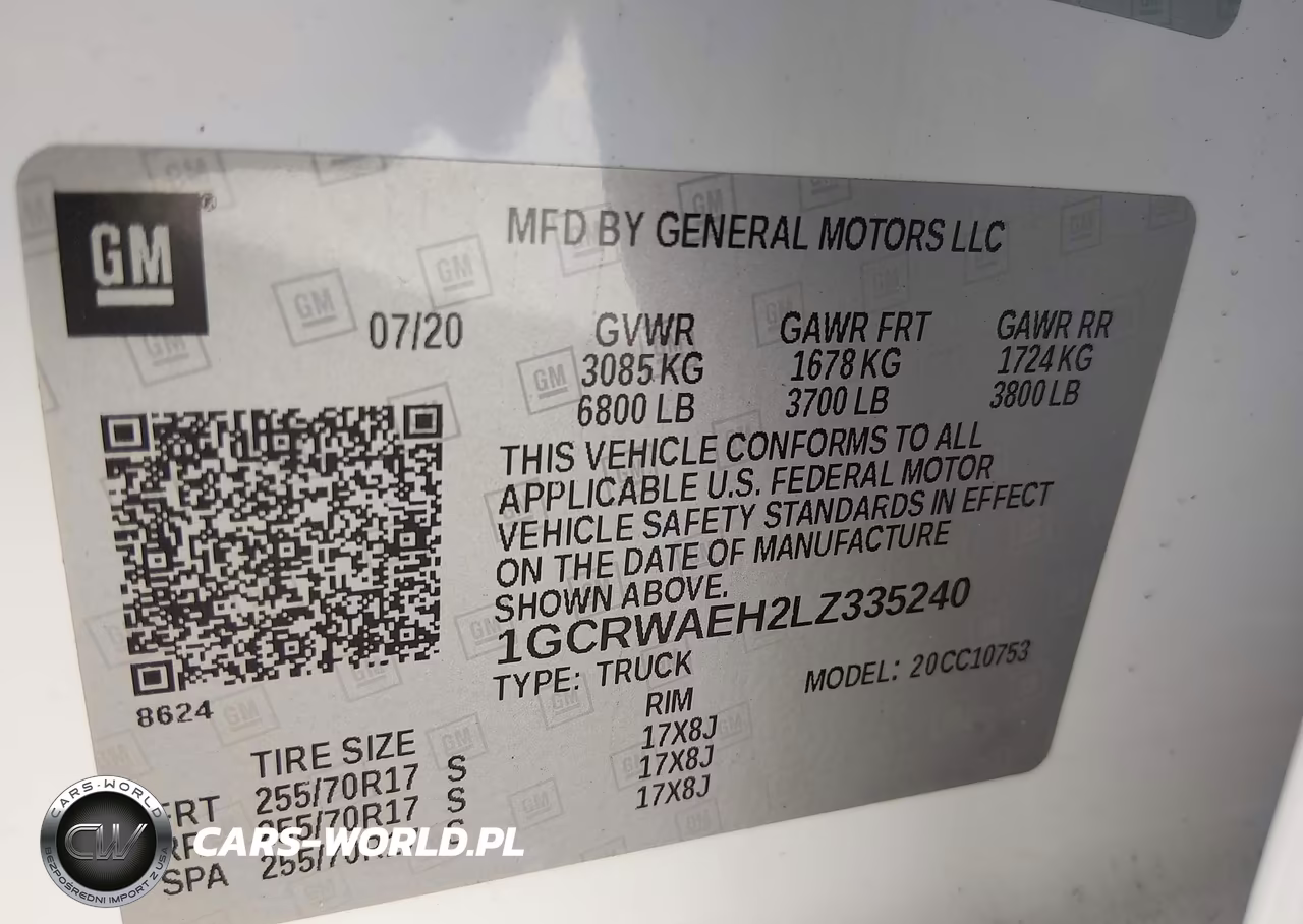 2020 Chevrolet Silverado 1500 2Wd Standard Bed Wt VIN:1GCRWAEH2LZ335240 - 9