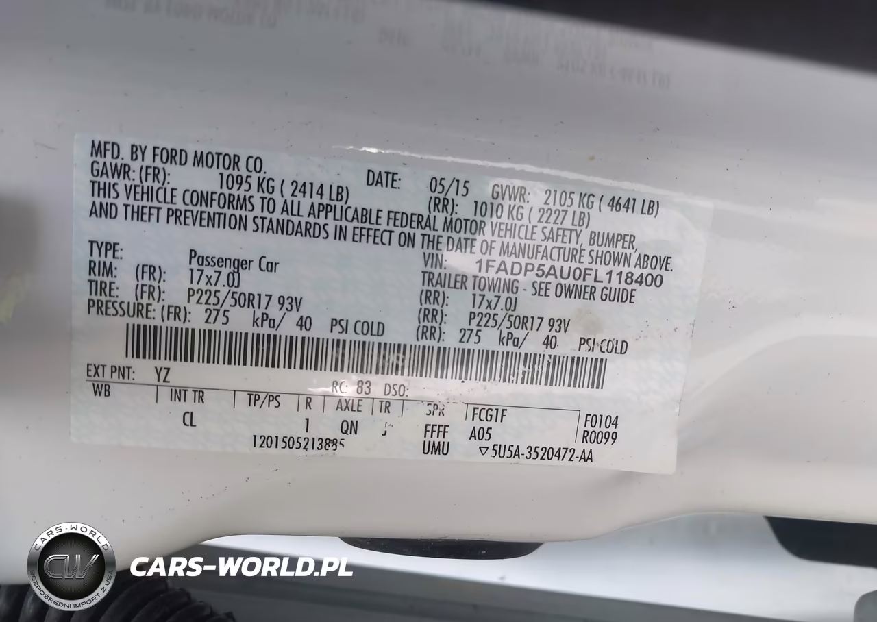 2015 Ford C-Max Hybrid Se VIN:1FADP5AU0FL118400 - 9