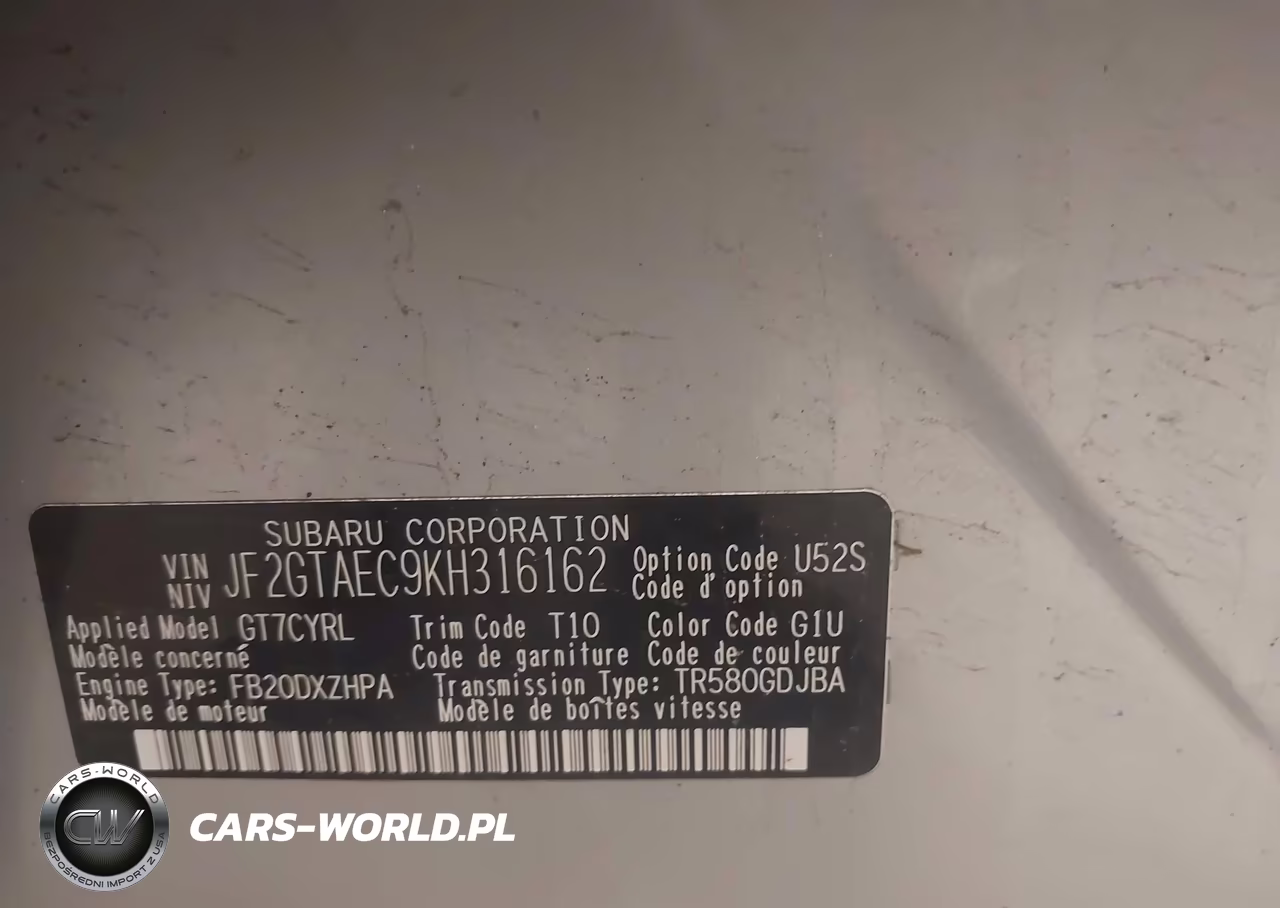 2019 Subaru Crosstrek 2.0I Premium VIN:JF2GTAEC9KH316162 - 9