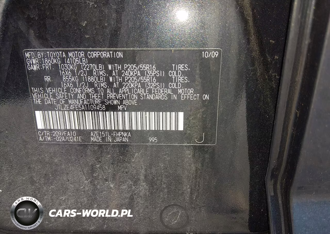 2010 Scion Xb VIN:JTLZE4FE5A1109458 - 9