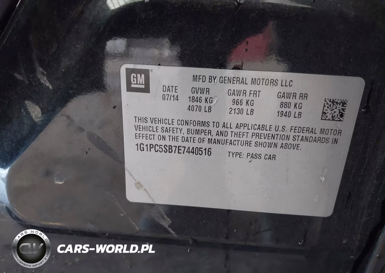 2014 Chevrolet Cruze 1Lt Auto VIN:1G1PC5SB7E7440516 - 9