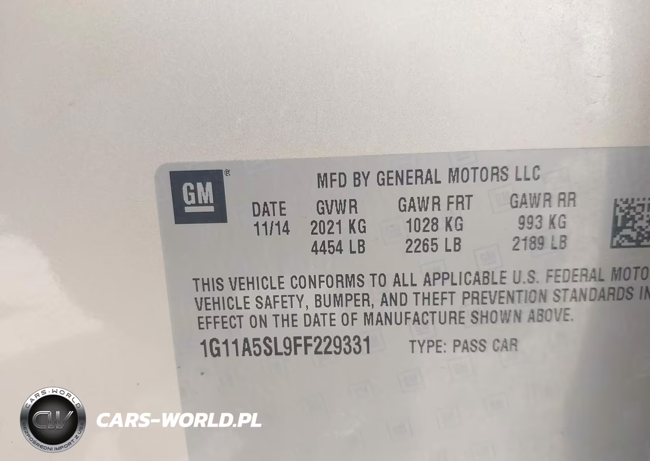 2015 Chevrolet Malibu 1Fl VIN:1G11A5SL9FF229331 - 8