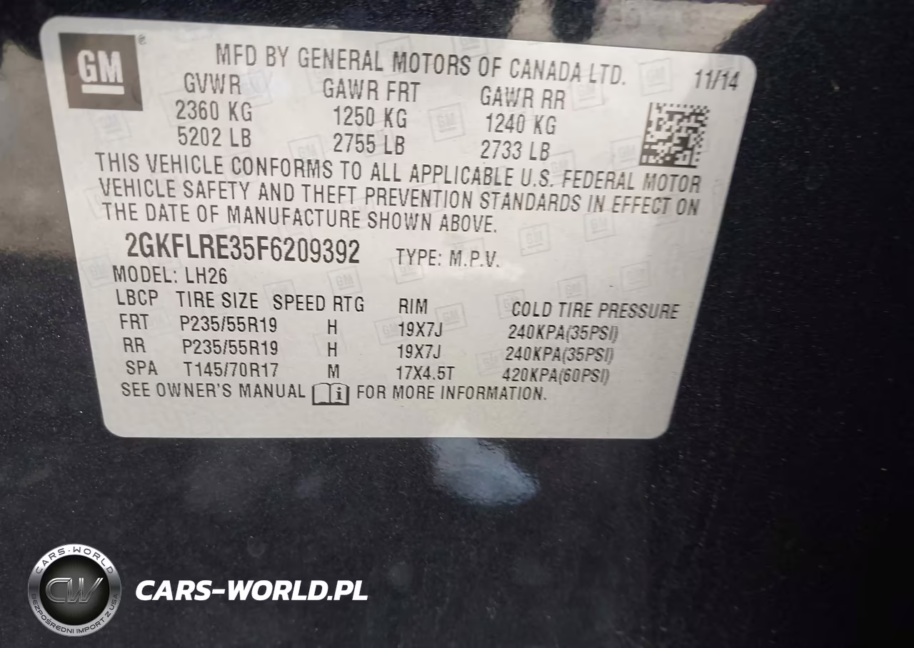 2015 GMC Terrain Sle-2 VIN:2GKFLRE35F6209392 - 9
