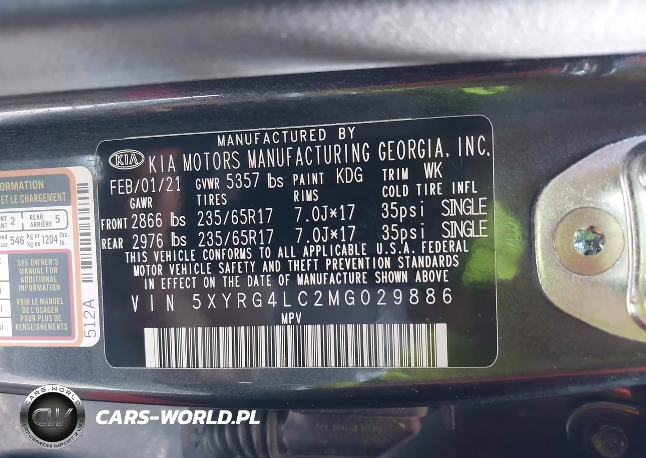 2021 Kia Sorento Lx VIN:5XYRG4LC2MG029886 - 9