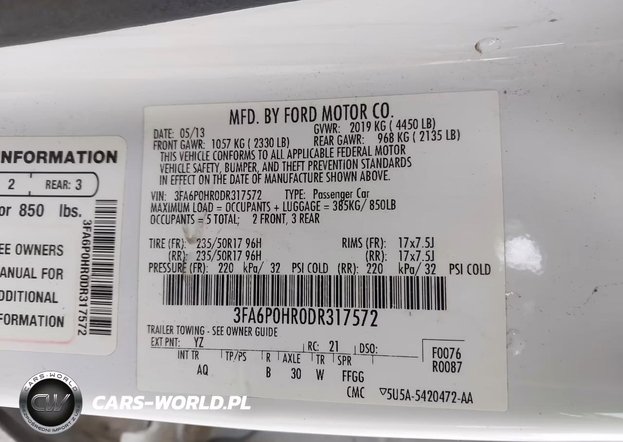 2013 Ford Fusion Se VIN:3FA6P0HR0DR317572 - 9