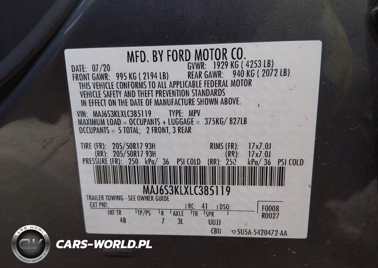 2020 Ford Ecosport Titanium VIN:MAJ6S3KLXLC385119 - 9