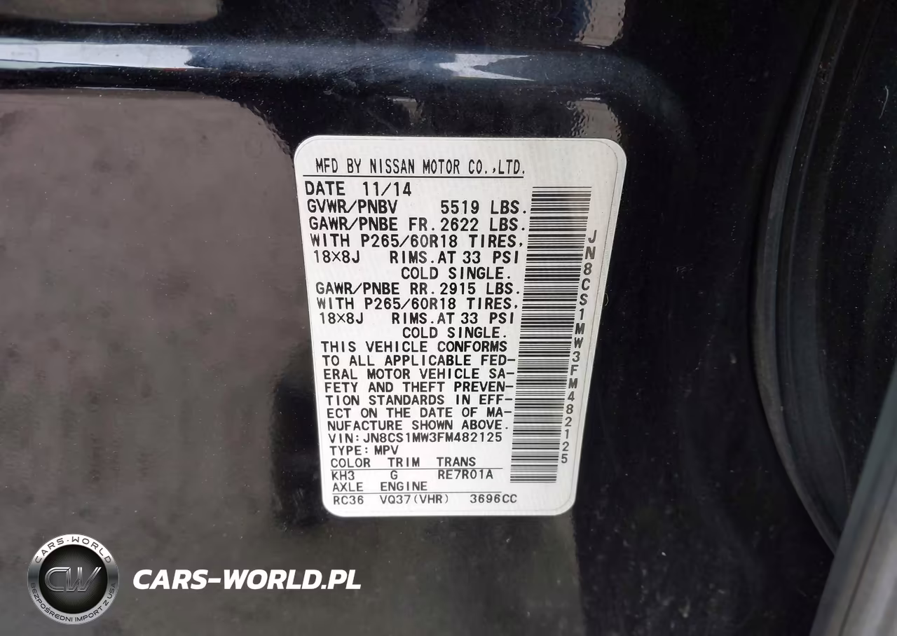 2015 Infiniti Qx70 VIN:JN8CS1MW3FM482125 - 9