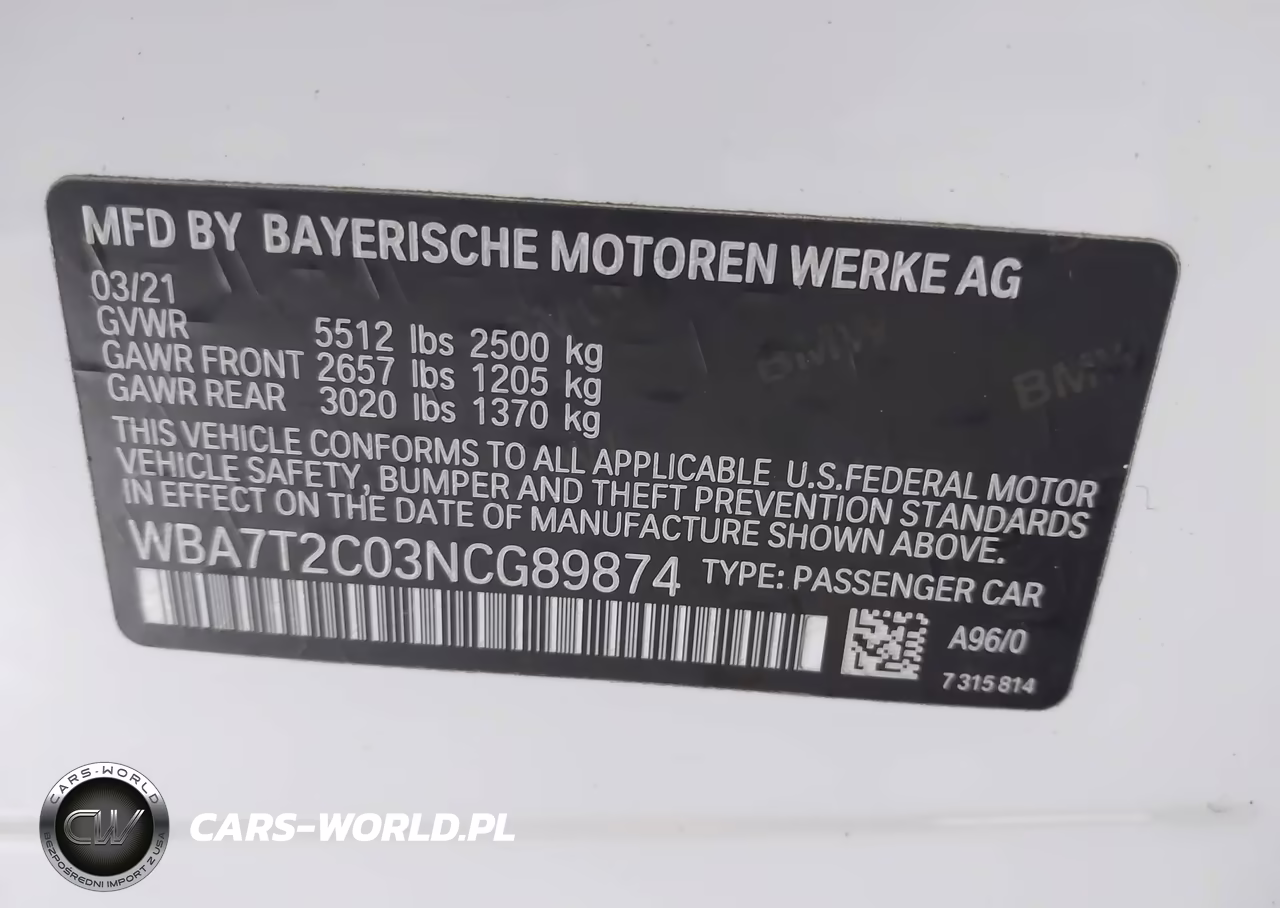 2022 BMW 740 I VIN:WBA7T2C03NCG89874 - 9