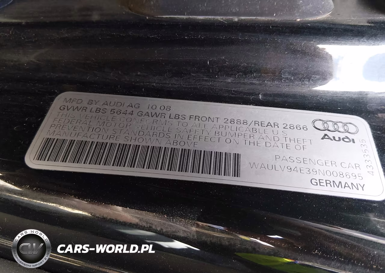 2009 Audi A8 4.2 VIN:WAULV94E39N008695 - 9