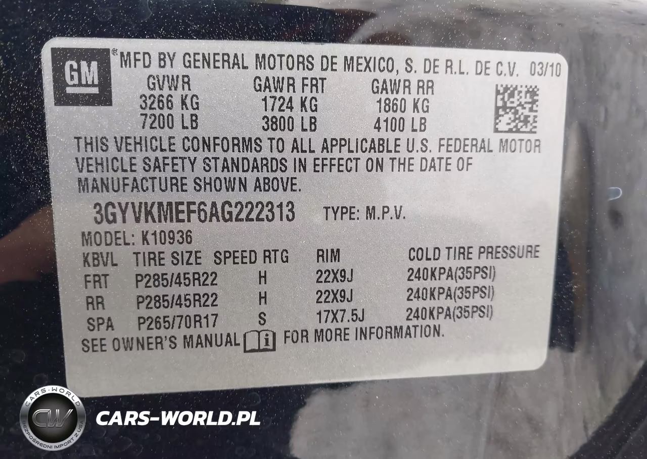 2010 Cadillac Escalade Ext Luxury VIN:3GYVKMEF6AG222313 - 9