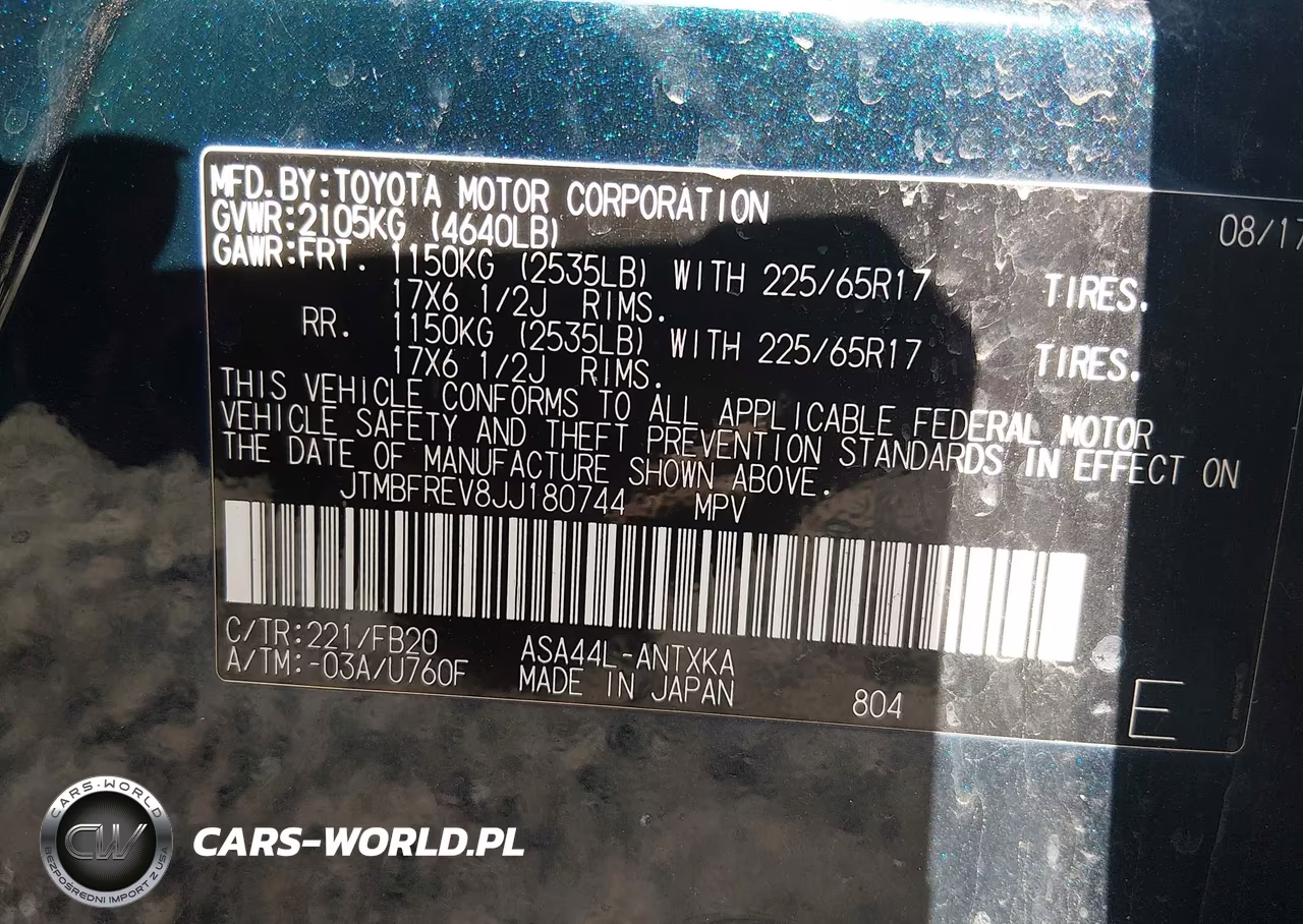 2018 Toyota Rav4 Le VIN:JTMBFREV8JJ180744 - 9