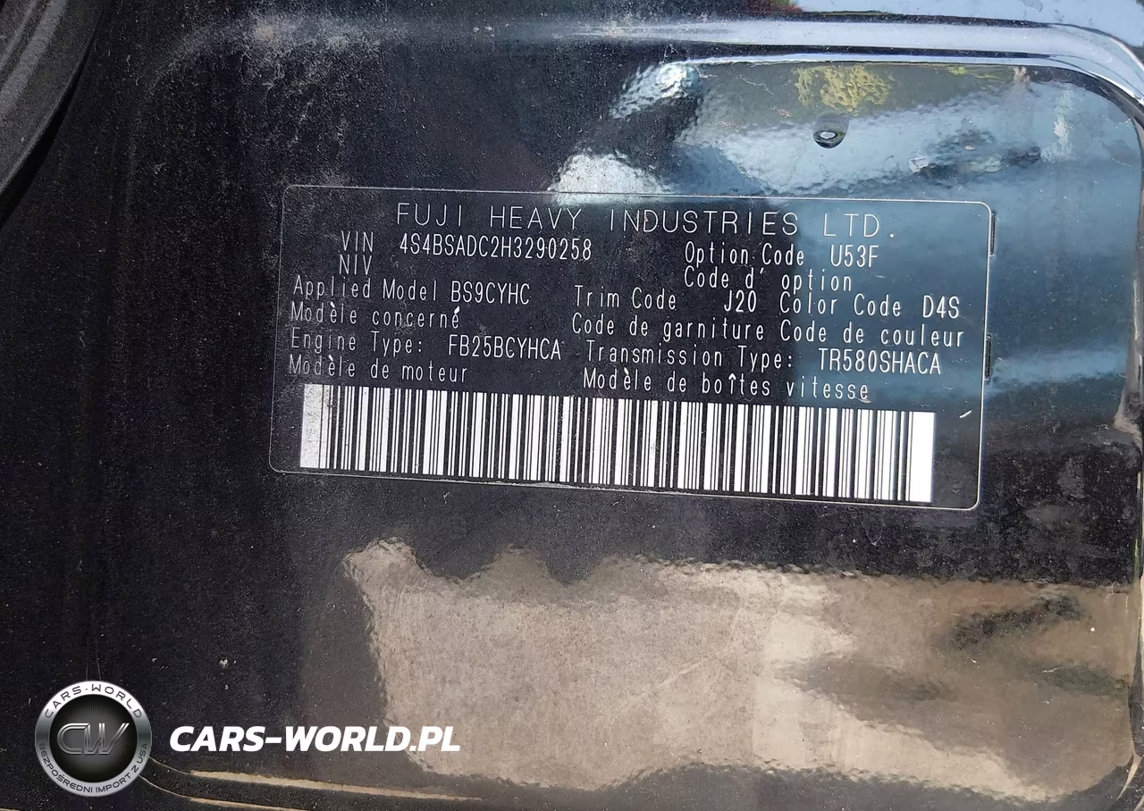 2017 Subaru Outback 2.5I Premium VIN:4S4BSADC2H3290258 - 9