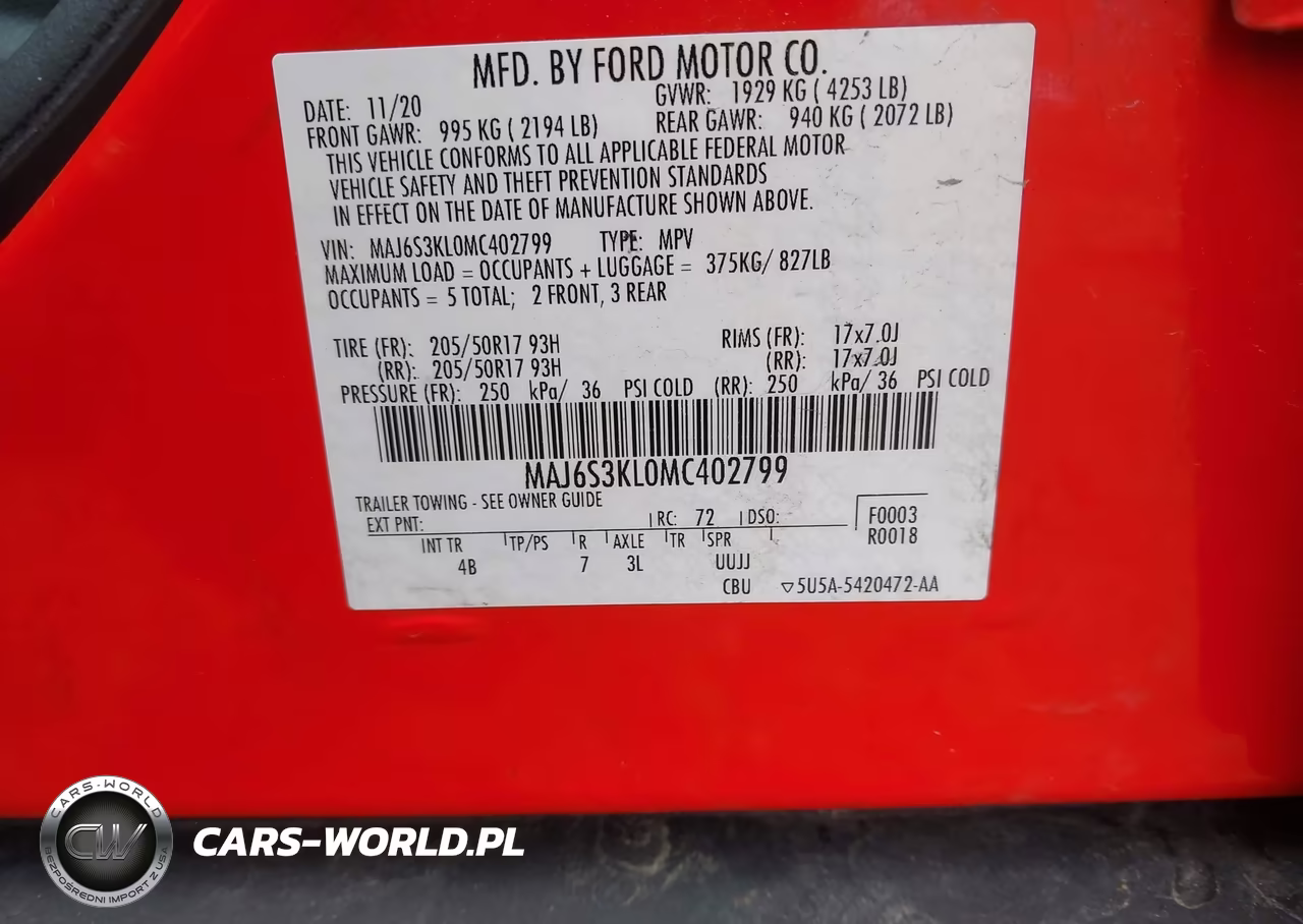 2021 Ford Ecosport Titanium VIN:MAJ6S3KL0MC402799 - 9