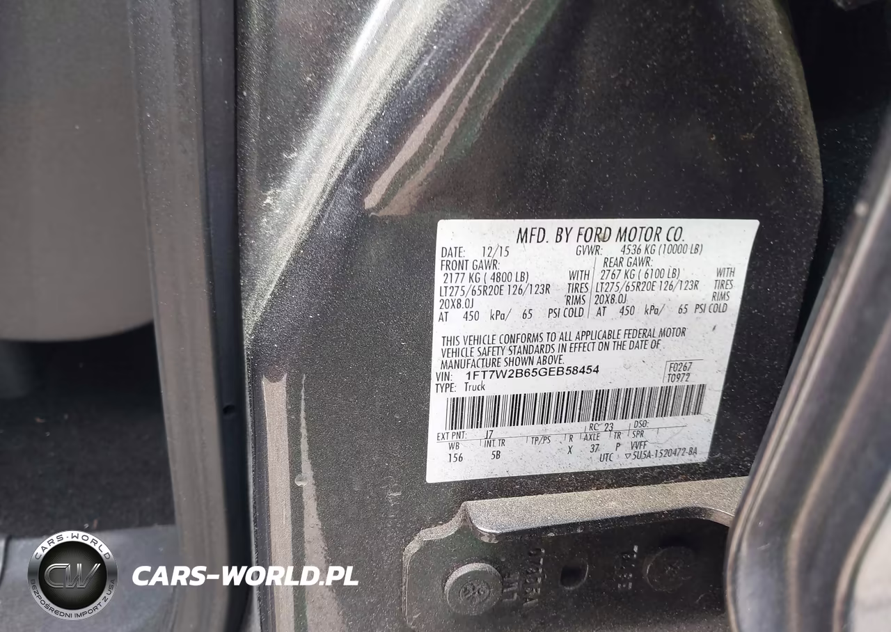 2016 Ford F-250 Lariat VIN:1FT7W2B65GEB58454 - 9