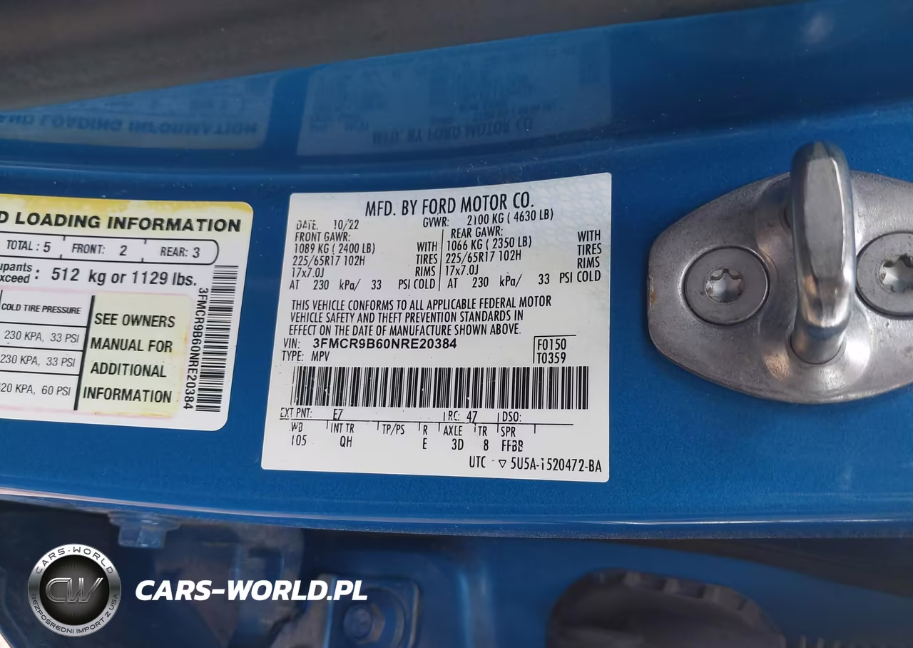 2022 Ford Bronco Sport Big Bend VIN:3FMCR9B60NRE20384 - 9