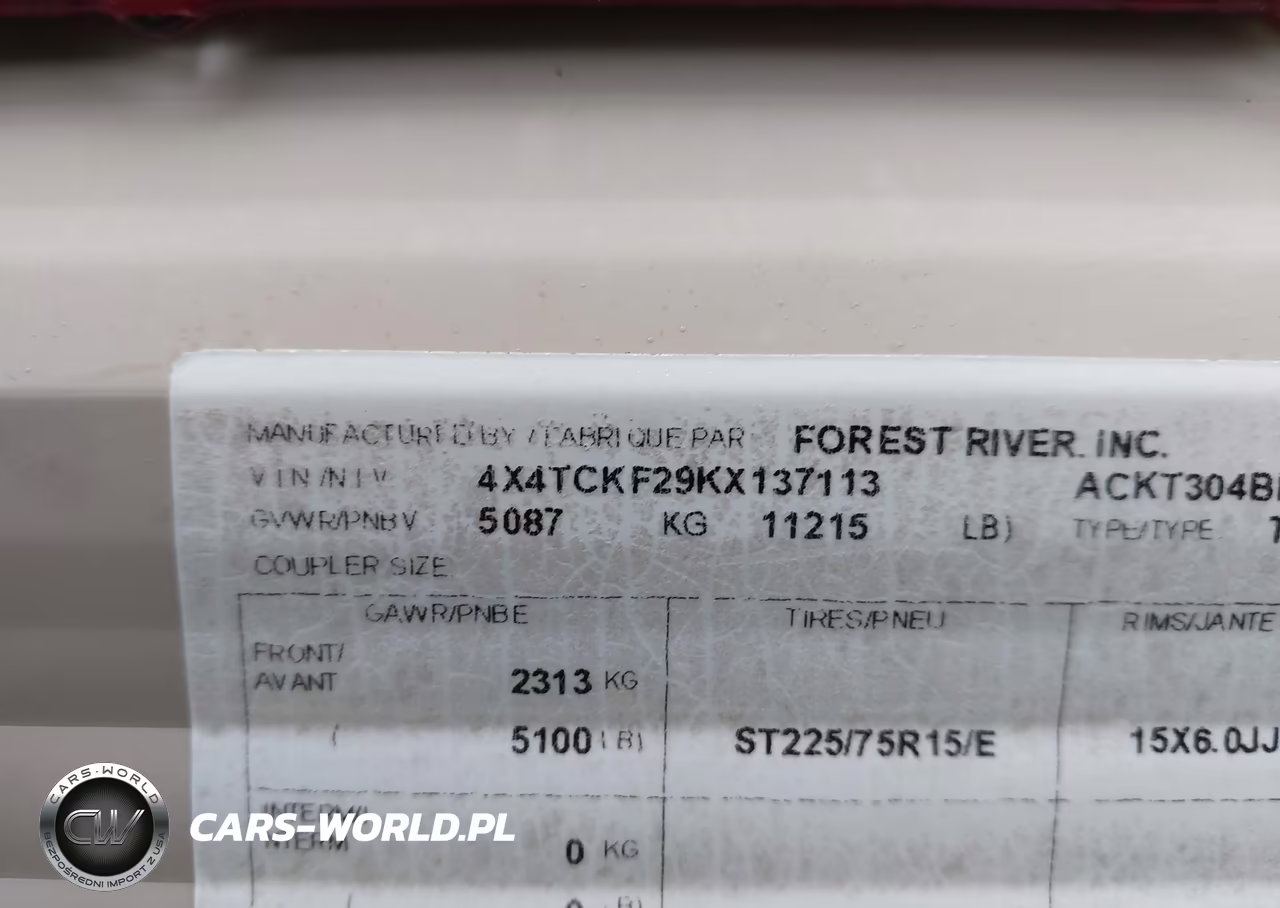 2019 Cherokee Forest River VIN:4X4TCKF29KX137113 - 9