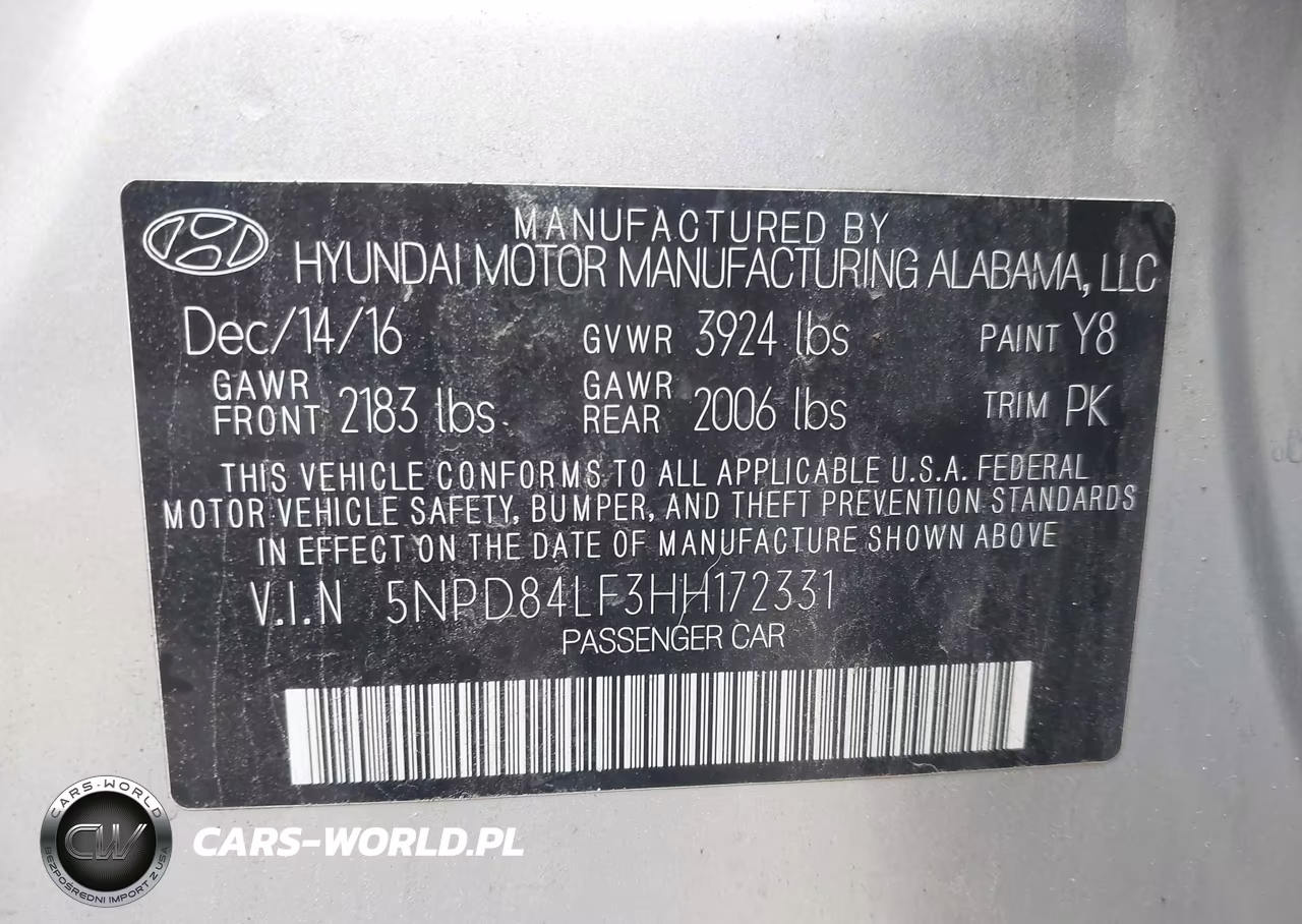 2017 Hyundai Elantra Se VIN:5NPD84LF3HH172331 - 9