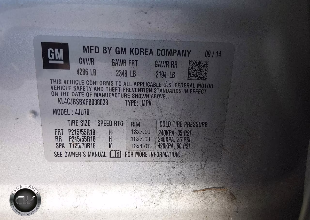2015 Buick Encore Convenience VIN:KL4CJBSBXFB038038 - 9