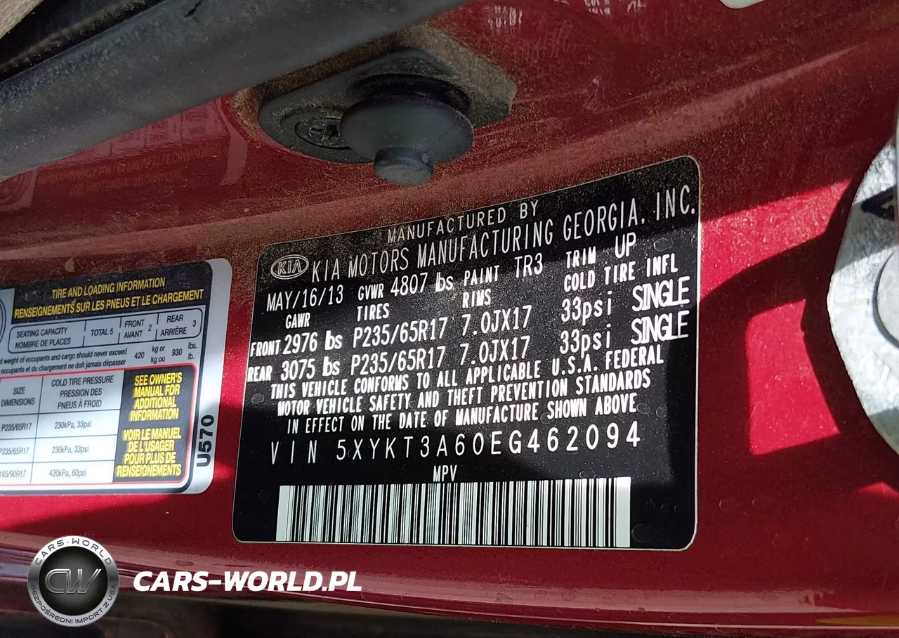 2014 Kia Sorento Lx VIN:5XYKT3A60EG462094 - 9