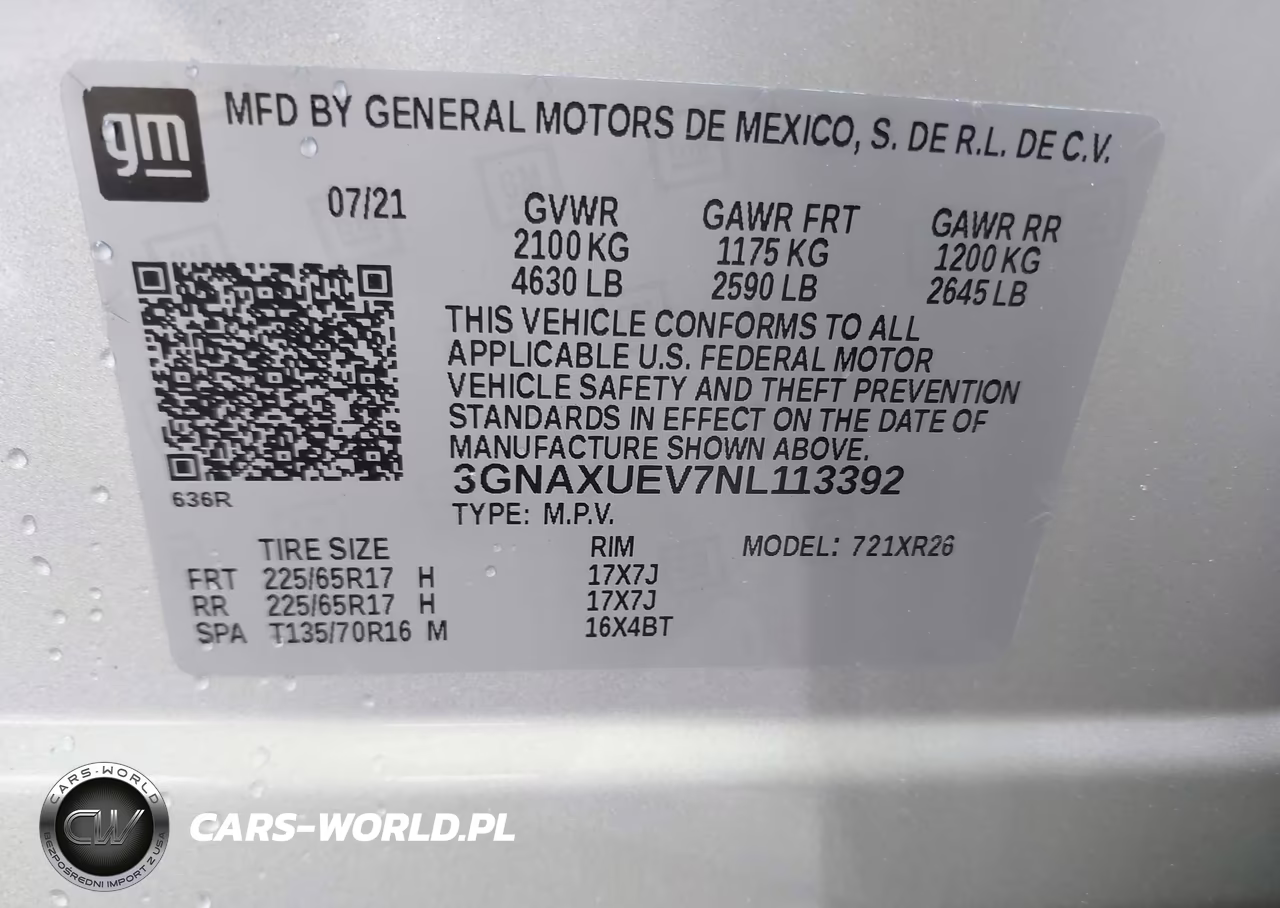 2022 Chevrolet Equinox Awd Lt VIN:3GNAXUEV7NL113392 - 9
