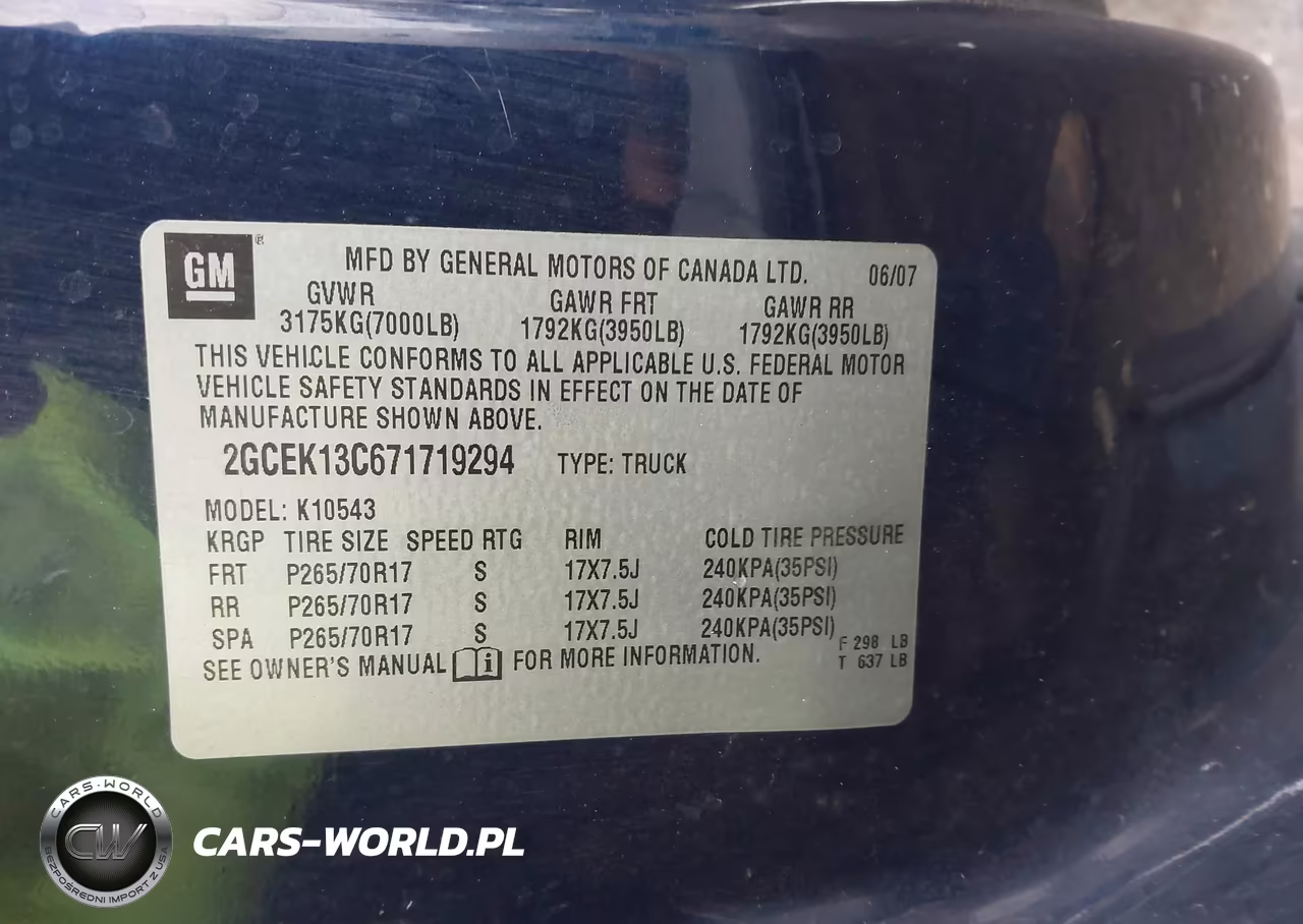 2007 Chevrolet Silverado 1500 Ls VIN:2GCEK13C671719294 - 9