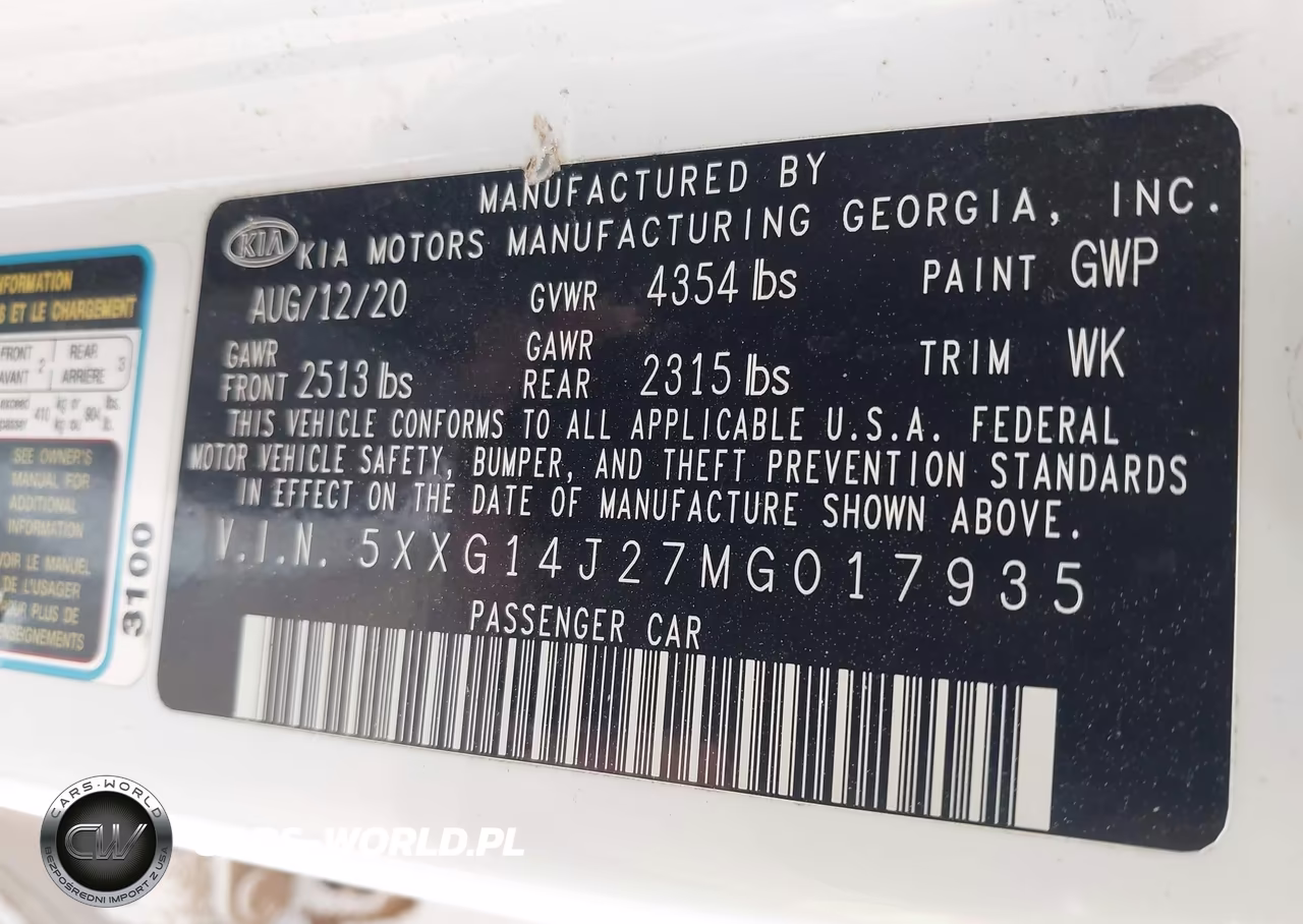 2021 Kia K5 Lxs VIN:5XXG14J27MG017935 - 9