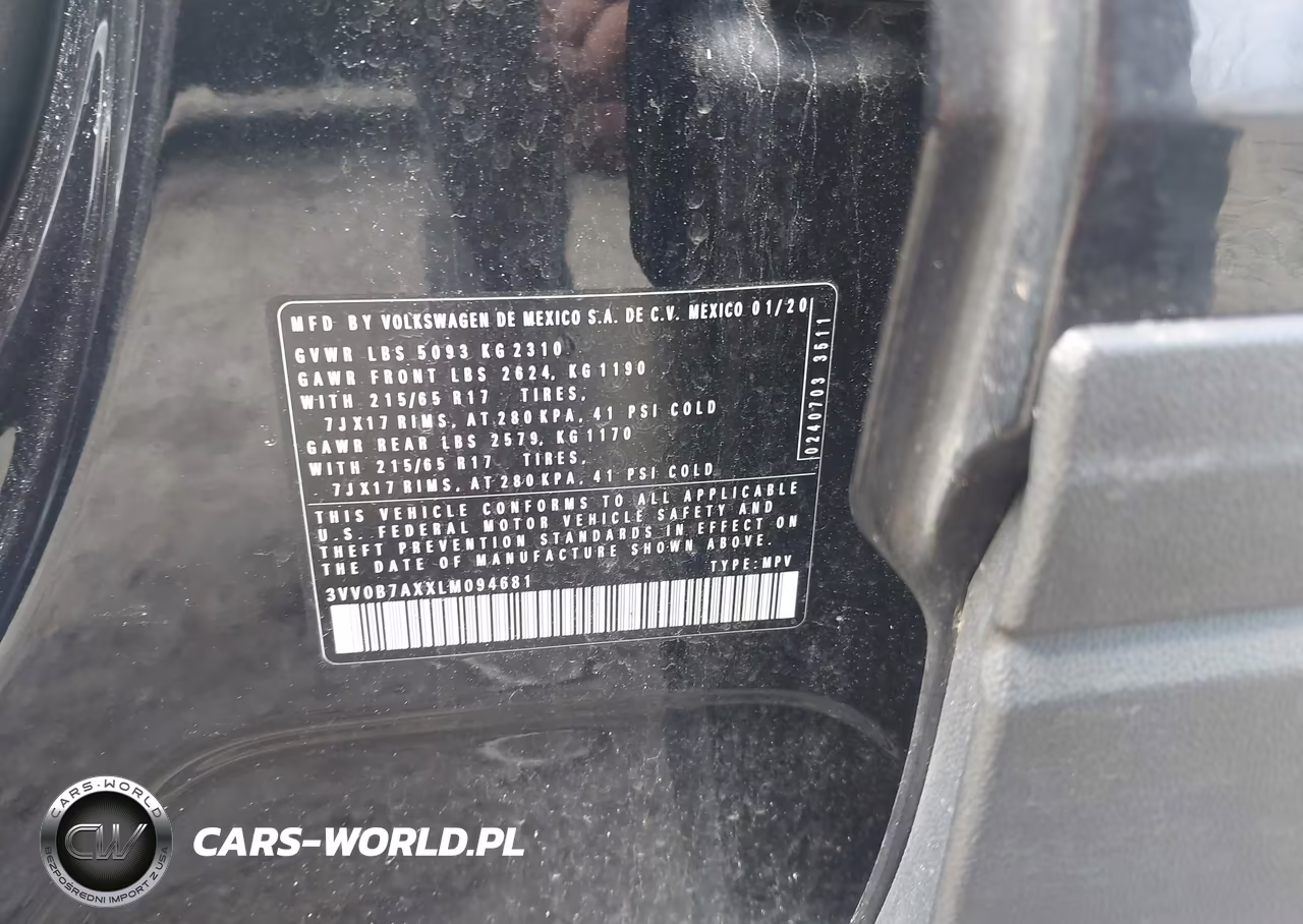 2020 Volkswagen Tiguan 2.0T S VIN:3VV0B7AXXLM094681 - 9