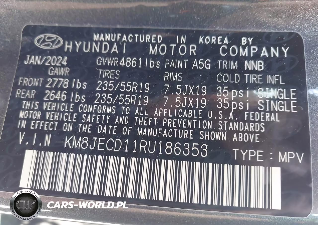 2024 Hyundai Tucson Hybrid Limited VIN:KM8JECD11RU186353 - 9