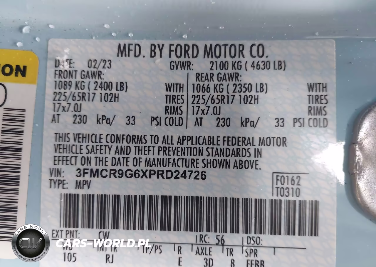 2023 Ford Bronco Sport Heritage VIN:3FMCR9G6XPRD24726 - 9