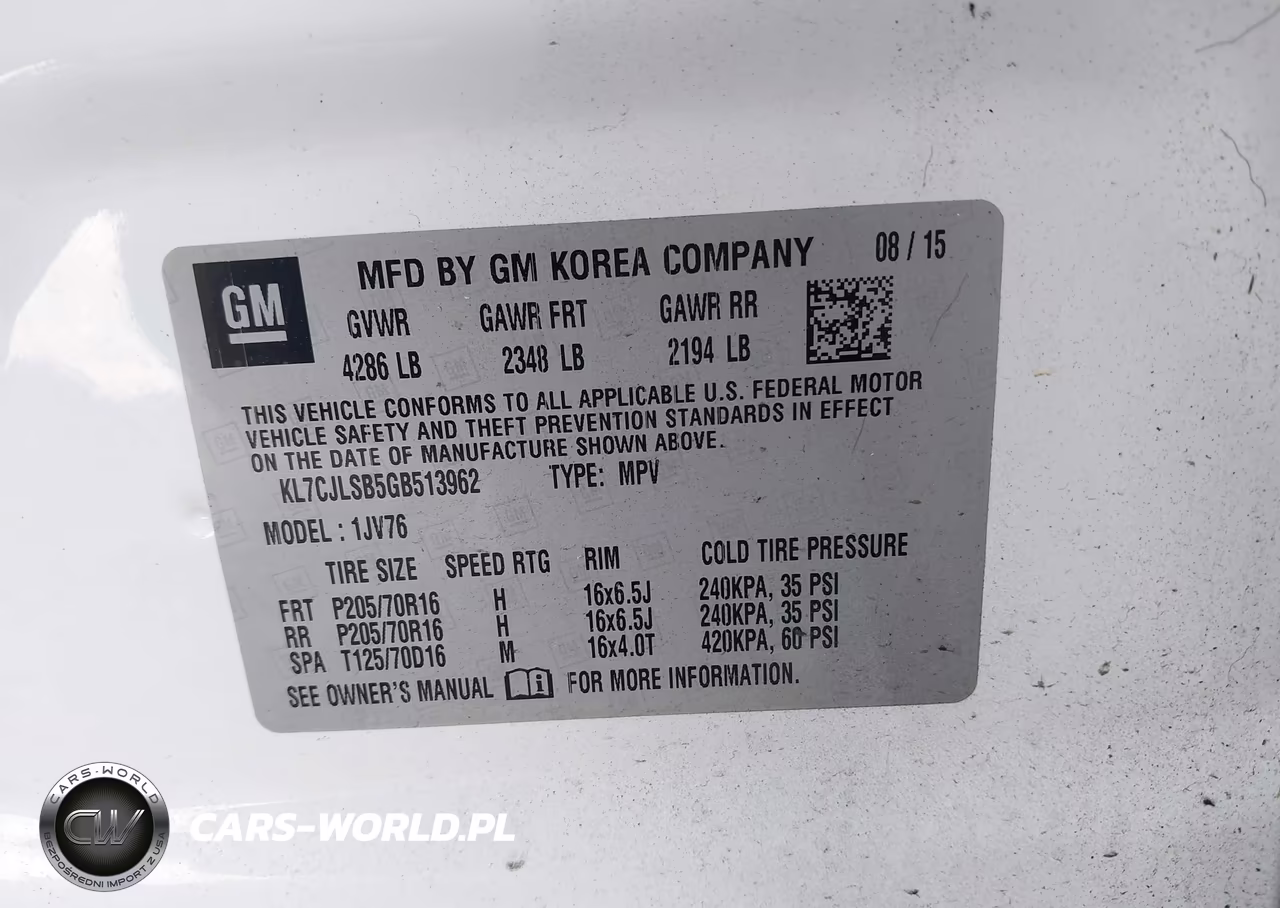 2016 Chevrolet Trax Lt VIN:KL7CJLSB5GB513962 - 9
