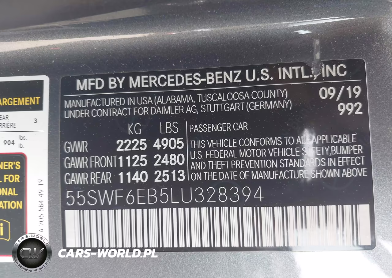 2020 Mercedes-Benz Amg C 43 4Matic VIN:55SWF6EB5LU328394 - 9