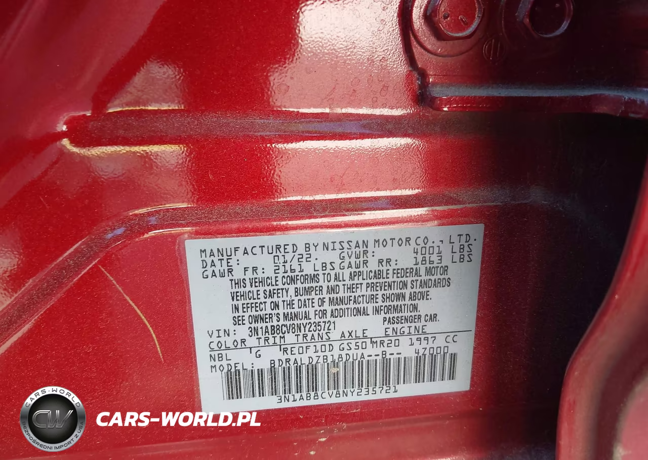 2022 Nissan Sentra Sv Xtronic Cvt VIN:3N1AB8CV8NY235721 - 9