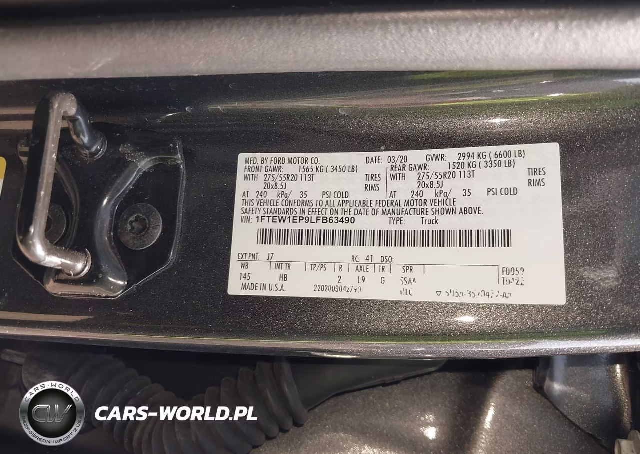 2020 Ford F-150 Lariat VIN:1FTEW1EP9LFB63490 - 9