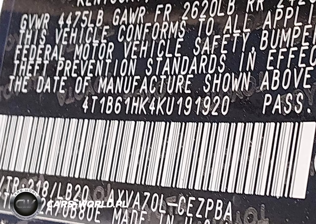 2019 Toyota Camry Xse VIN:4T1B61HK4KU191920 - 9