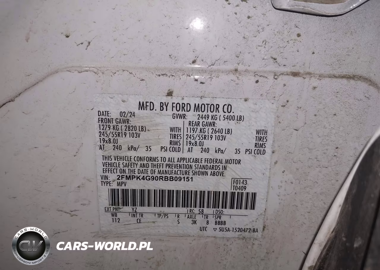 2024 Ford Edge Se VIN:2FMPK4G90RBB09151 - 9