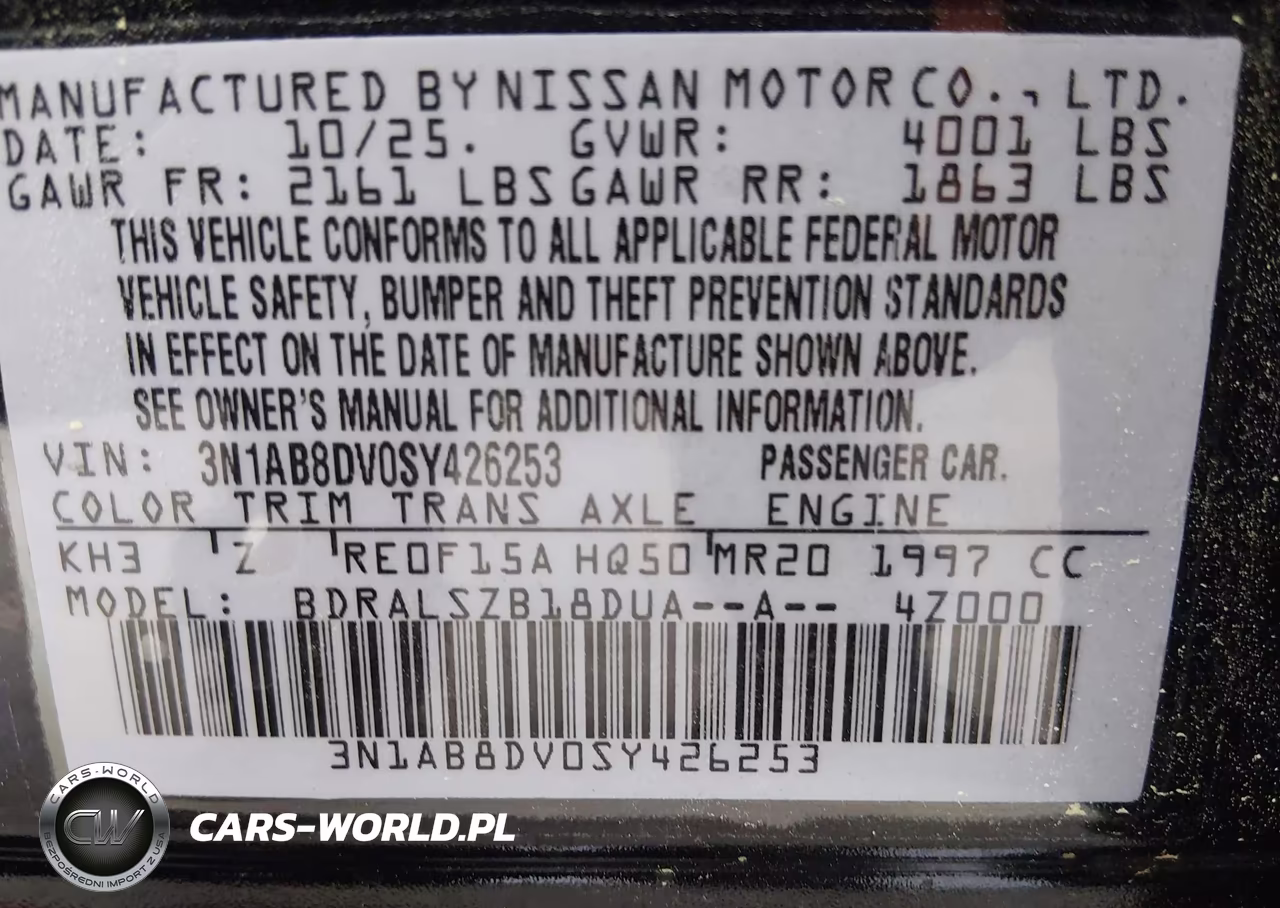 2025 Nissan Sentra Sr VIN:3N1AB8DV0SY426253 - 9
