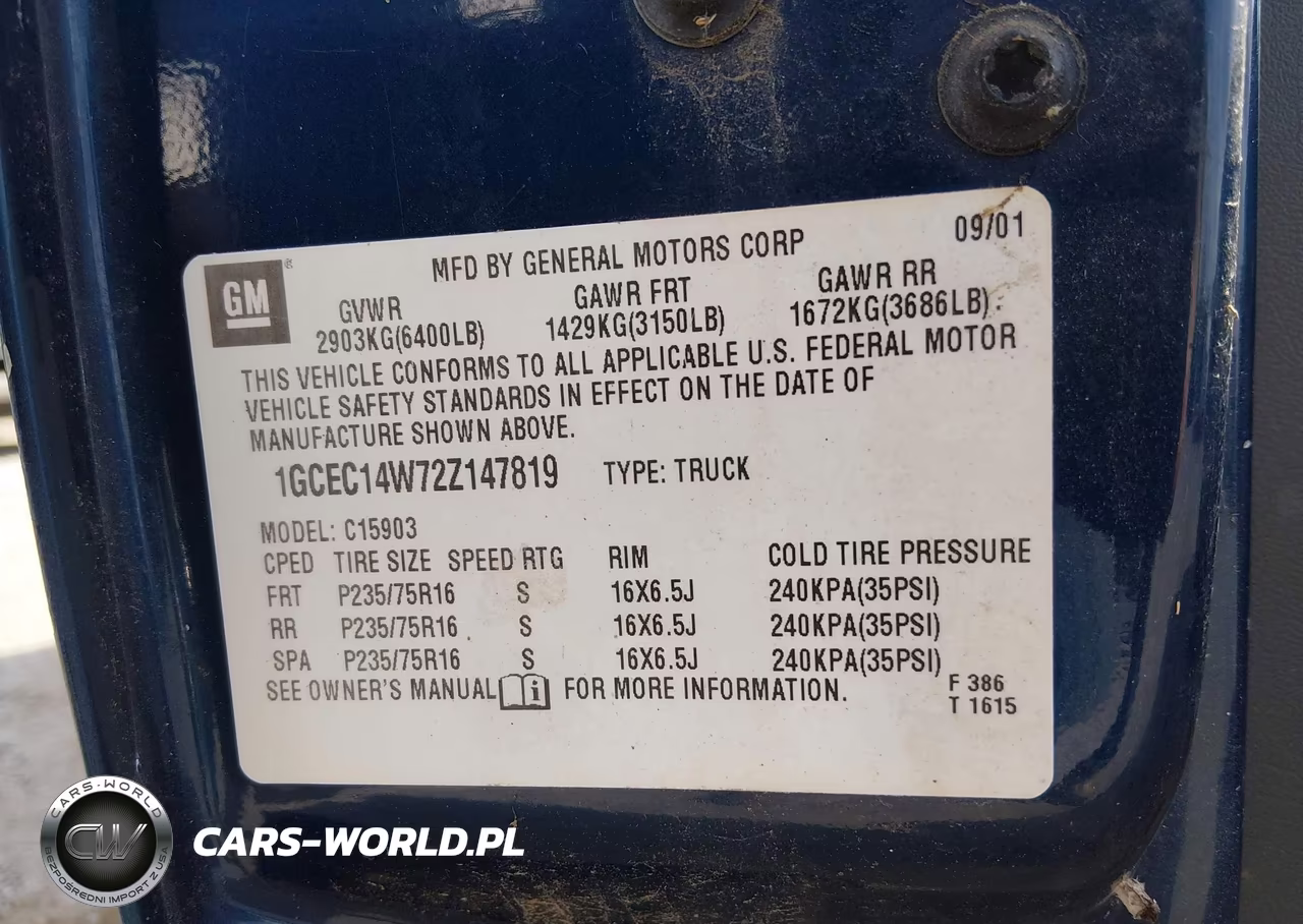 2002 Chevrolet Silverado 1500 Commercial VIN:1GCEC14W72Z147819 - 9