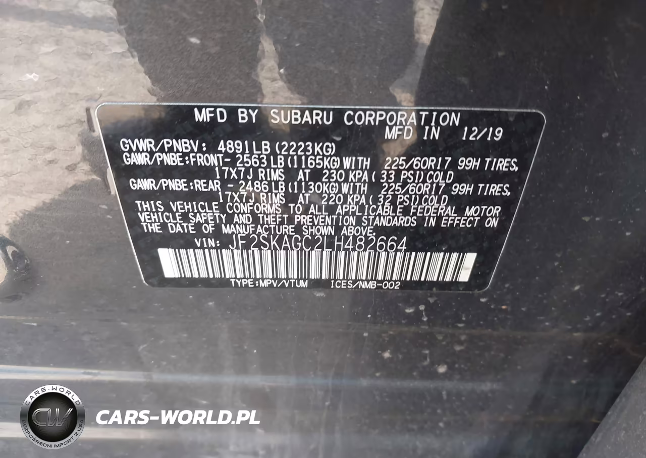 2020 Subaru Forester Premium VIN:JF2SKAGC2LH482664 - 9